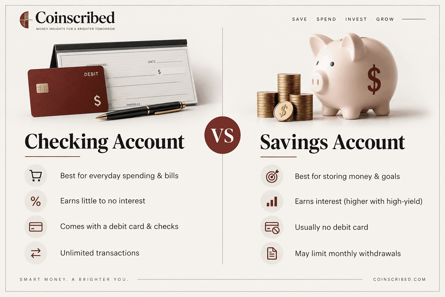 Difference Between Checking and Savings Accounts: A Simple Beginner's Guide